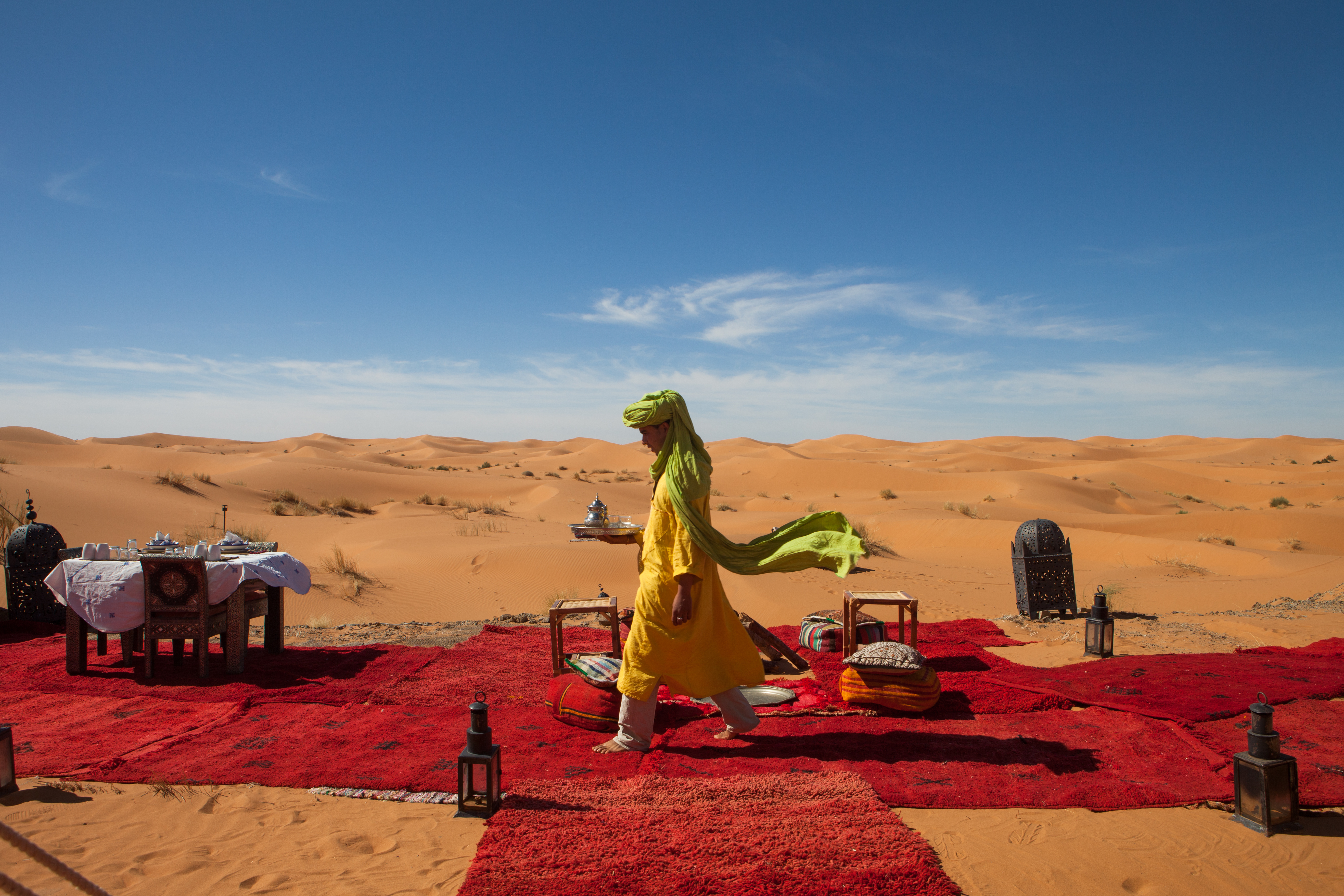 Aside from your guide and your companions, the only other people you may encounter during your stay are the native Berber Nomads that call this harsh yet beautiful environment home.